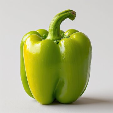 green bell pepper isolated background