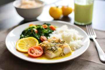 baked cod with a lemon butter sauce drizzle