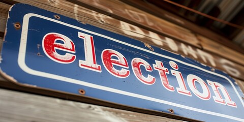 sign election on the simple background