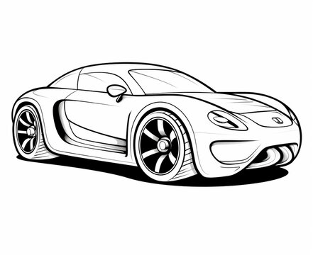 Sport car coloring page for kids transportation coloring pages printables car