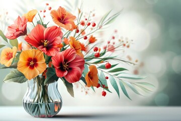 Vibrant Flower Bouquet On Transparent Backdrop For Versatile Use In Invitations And Cards. Сoncept Watercolor Landscapes, Fashion Editorial, Dramatic Black And White Portraits