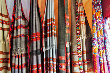 Handicraft Shawl shop, Mega Festival, Dussehra Festivals, Dhalpur Ground, Kullu, Himachal Pradesh,...