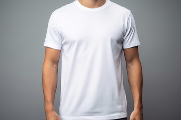 Woman in White Tshirt Mockup created with Generative AI