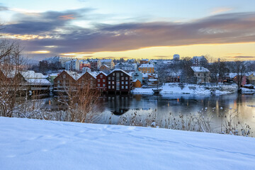 Fototapeta na wymiar Winter in Trondheim, Norway