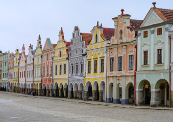 Telc, history, architecture, houses, square, city, Czech Republic,