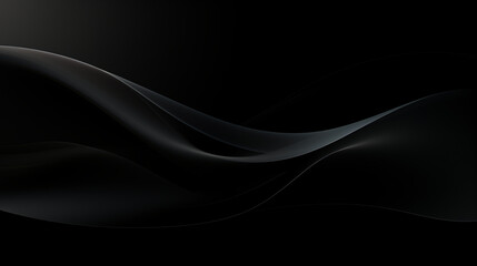 Néon effet flou, vague en mouvement, couleur et noir sur fond noir. Pour conception et création graphique, bannière.
