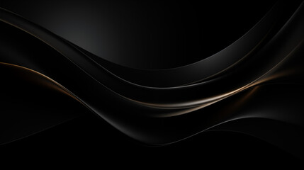 N&eacute;on effet flou, vague en mouvement, couleur et noir sur fond noir. Pour conception et cr&eacute;ation graphique, banni&egrave;re.