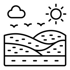   Desert line icon