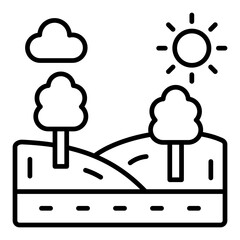   Landscape line icon