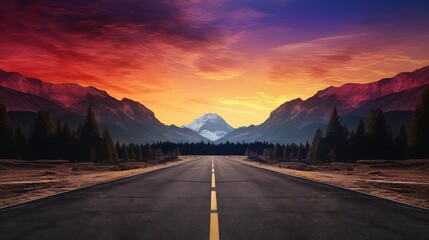 highway backdrop road background illustration street pavement, route lane, trail track highway backdrop road background - obrazy, fototapety, plakaty