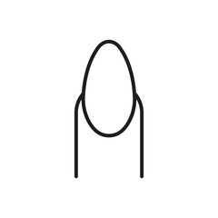 finger nail icon vector