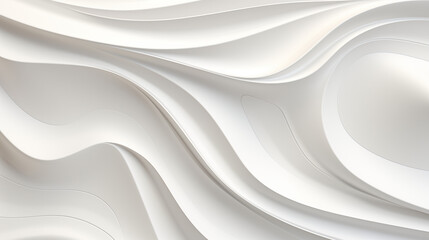 Obraz na płótnie Canvas Fond d'un mur blanc, texturé et matière, vague en mouvement. Ambiance claire. Arrière-plan pour conception et création graphique.