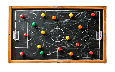 Coach's Tactics Board Unveiled On Transparent Background.