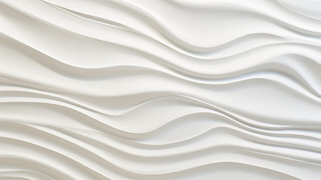 Fond d'un mur blanc, textur&eacute; et mati&egrave;re, vague en mouvement. Ambiance claire. Arri&egrave;re-plan pour conception et cr&eacute;ation graphique.