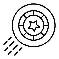   Frisbee line icon