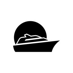 Fototapeta na wymiar yacht logo abstract vector template. Boat Logo Design Template Vector Graphic Branding Element.
