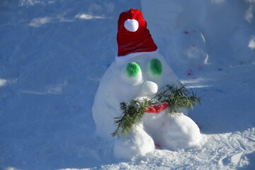 Snowman by winter