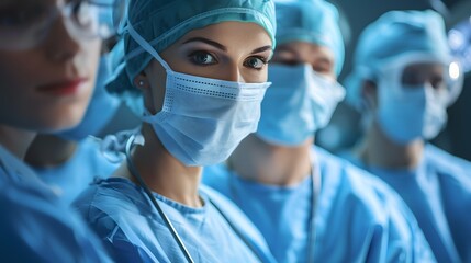 Surgeons in an operation