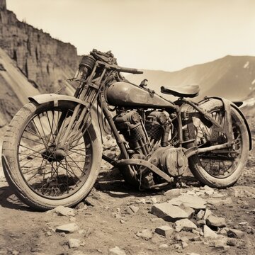 World's first discovered motorcycle images Generative AI