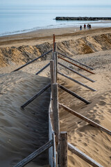 Lignano Pineta. the pier overlooking the sea and its spiral shape. - 712327794
