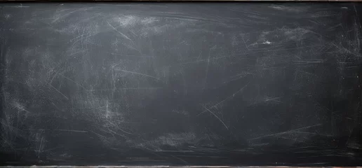 Foto op Plexiglas Blackboard background abstract texture of chalk rubbed out dark wall © Eyepain
