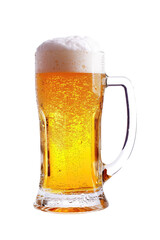 color beer isolated on white