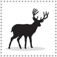 Deer Silhouette,  Deer Vector Silhouette, Deer Free Silhouette, Deer Silhouette Vector, Deer, Deer icon,																									