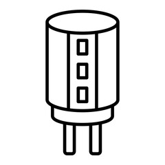   Capacitor line icon