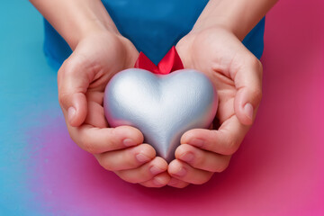 hands holding heart, valentine's day, support love