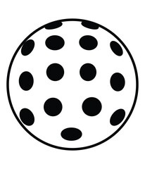 Pickleball Black Vector. You can use it as club logo, banner design etc.