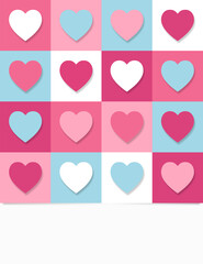 Valentine's day concept background. paper hearts backgrounds for social media stories.