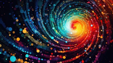 Abstract background illustration with a spiral swirl. Generative ai