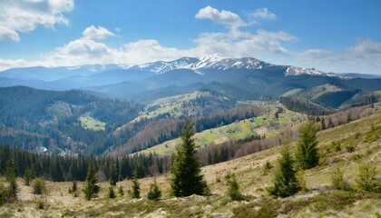 Fototapeta premium view of the mountains