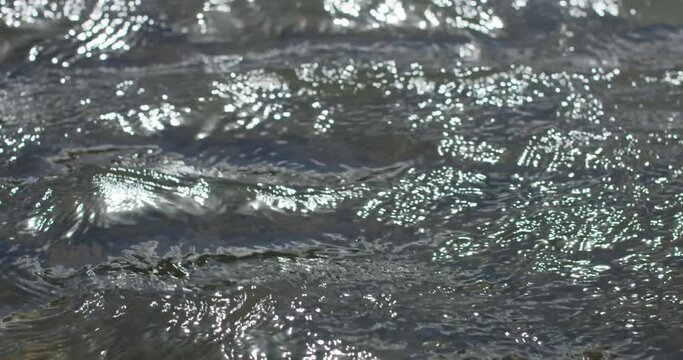 slow motion dark water texture with waves