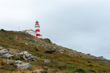 The Cabo Silleiro lighthouse dominating the entire ocean