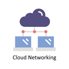 Cloud Networking Vector  Flat icon Style illustration. EPS 10 File