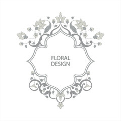 Floral frame elements for design