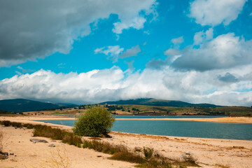 lake and mountains