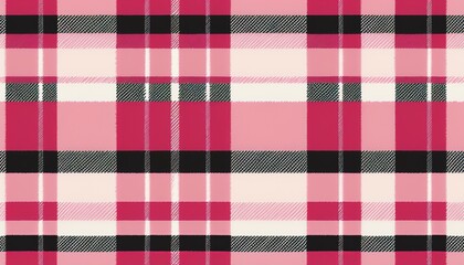 Pink Tartan Pattern for Fashionable Apparel