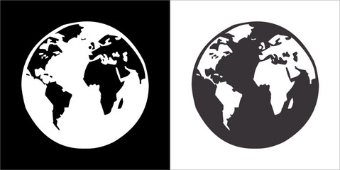  Illustration vector graphics of globe icon - obrazy, fototapety, plakaty