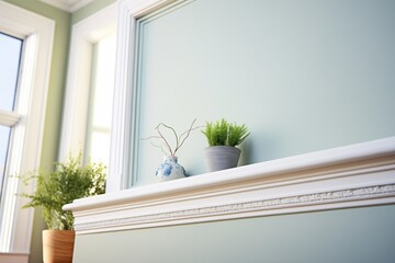 interior shot of dentil crown molding in a georgian styled room