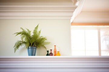 interior shot of dentil crown molding in a georgian styled room