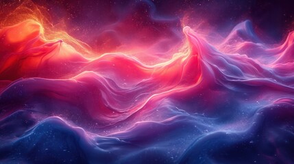 Obraz premium Abstract Wave Pastel Colored Liquid Lines with Vibrant Colors Wallpaper