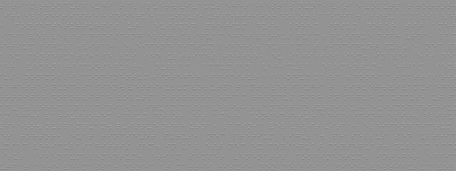Seamless vector pattern Braille text protruding above the surface on a plastic plate. Texture of dots on gray. Background with code symbols. International alphabet for the blind.