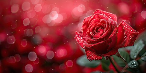 Romantic Red Rose Background: Stock Photo and Royalty-Free Image - Create a Captivating and Romantic Atmosphere with This Beautiful Visual