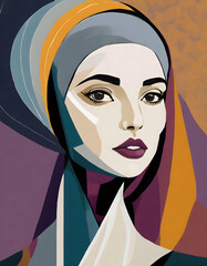 Artistic portrait of arab woman