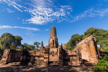 Wat Phra Ram ancient temple of ayutthaya, one pagoda of the most beautiful history site in...