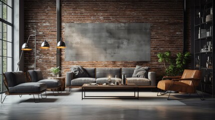 stylish lounge room background illustration modern chic, elegant minimalist, inviting serene stylish lounge room background