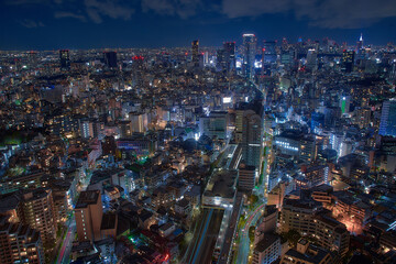 夜の都会の夜景