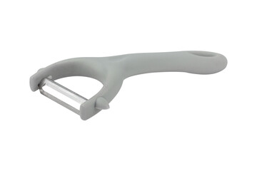 vegetable peeler with plastic handle isolated from background